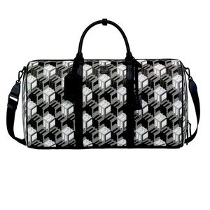 MCM Cubic Logo Monogram Weekender Duffle Bag
